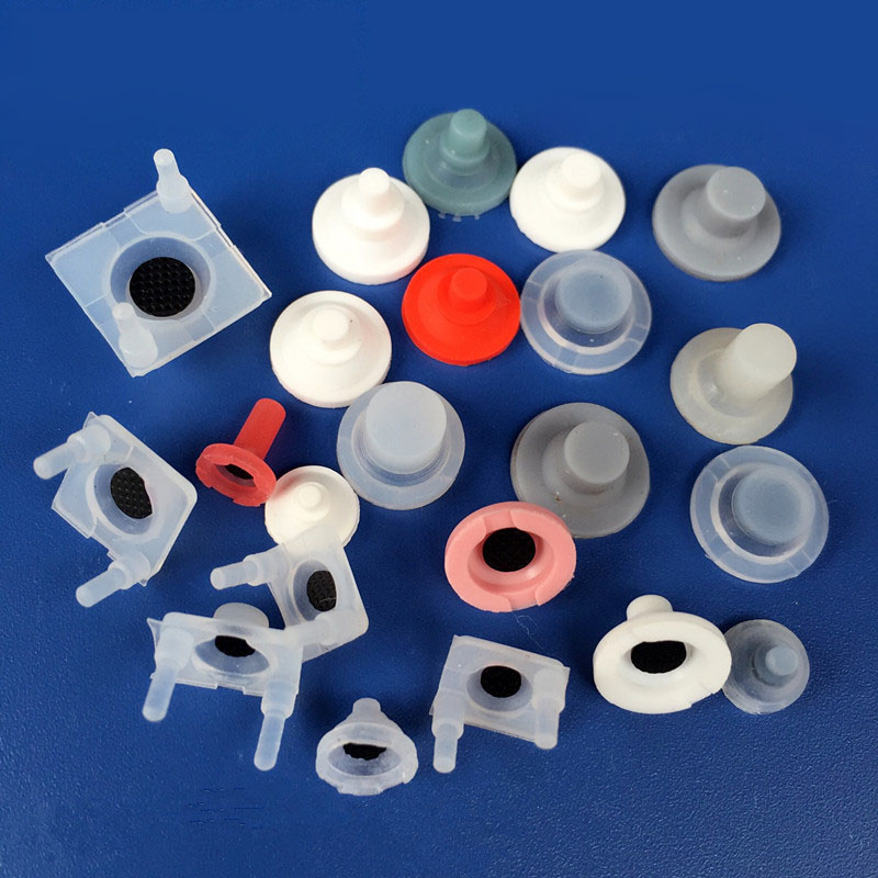 Silicone buttons computer remote control digital volume power controller printed polished single point button