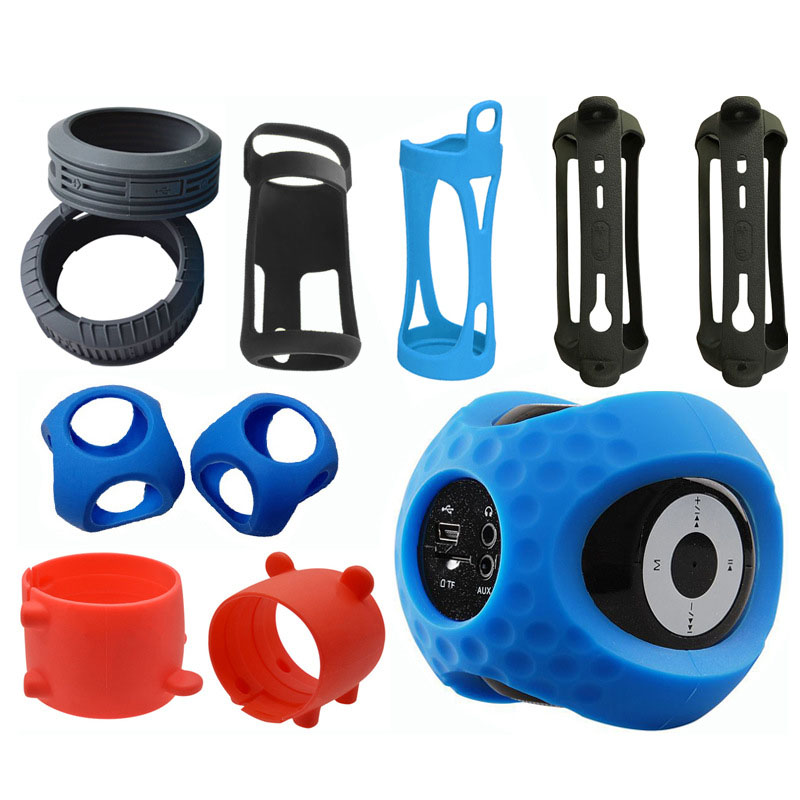 Customized silicone speaker case molding, anti-collision and anti-fall, outdoor portable audio silicone protective case custom-made manufacturer